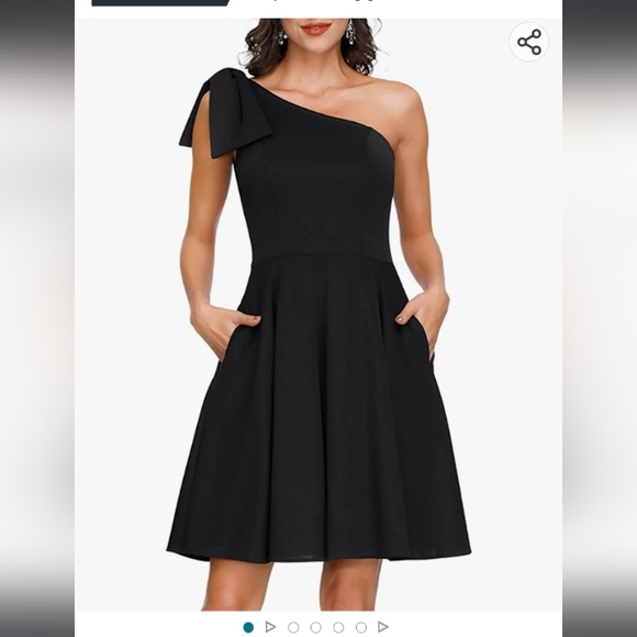 Dresses & Skirts - 💜 4/$24 one shoulder bow dress with pockets